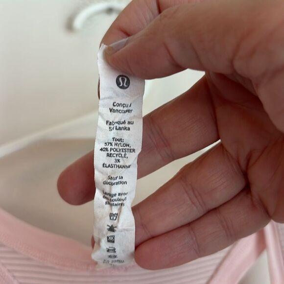 Lululemon Athletica swiftly Pink Tank running yoga activewear racer women 12 EUC - Picture 4 of 6